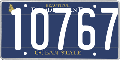 RI license plate 10767