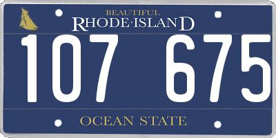 RI license plate 107675