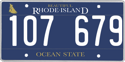 RI license plate 107679