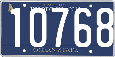 RI license plate 10768
