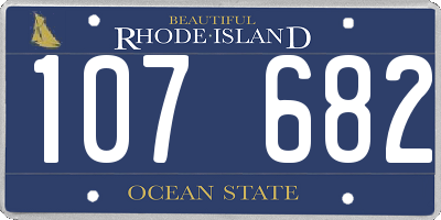 RI license plate 107682