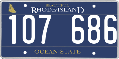 RI license plate 107686