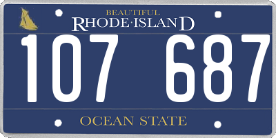 RI license plate 107687