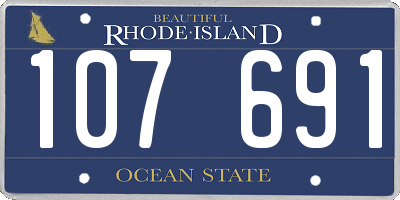 RI license plate 107691