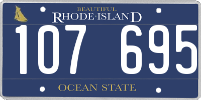 RI license plate 107695