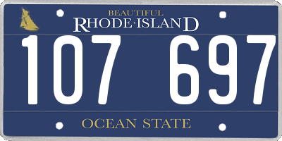 RI license plate 107697