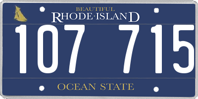 RI license plate 107715