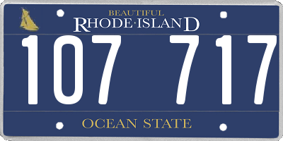 RI license plate 107717