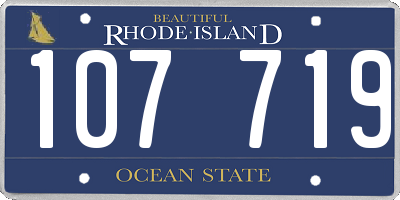 RI license plate 107719