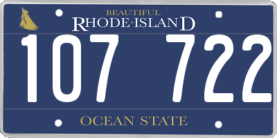 RI license plate 107722