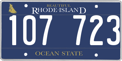 RI license plate 107723