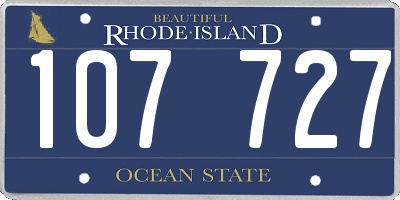 RI license plate 107727