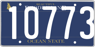 RI license plate 10773
