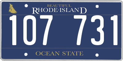 RI license plate 107731