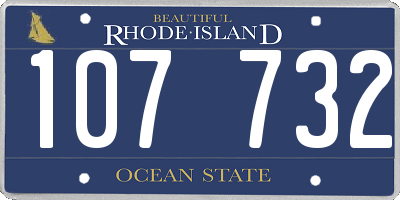 RI license plate 107732