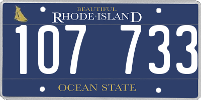 RI license plate 107733