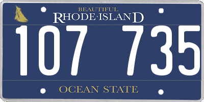 RI license plate 107735