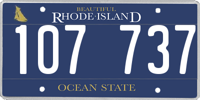 RI license plate 107737