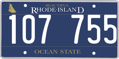 RI license plate 107755