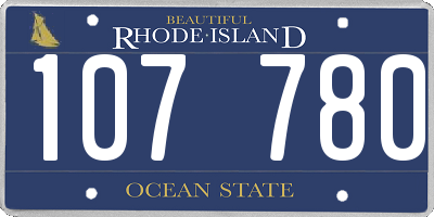 RI license plate 107780