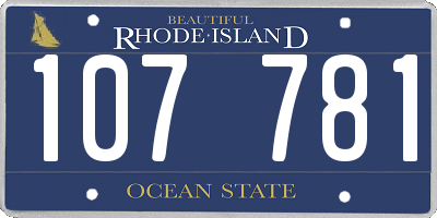RI license plate 107781