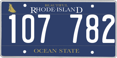 RI license plate 107782