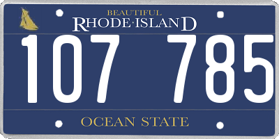 RI license plate 107785