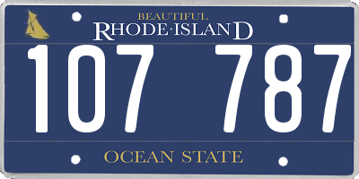 RI license plate 107787