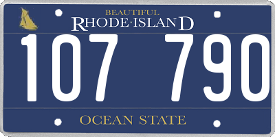 RI license plate 107790