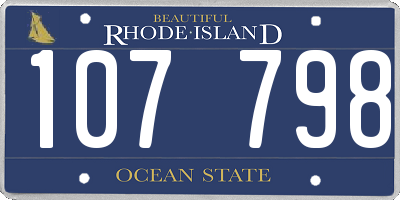 RI license plate 107798