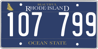 RI license plate 107799