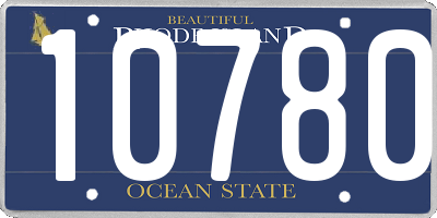 RI license plate 10780