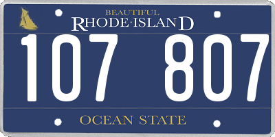 RI license plate 107807