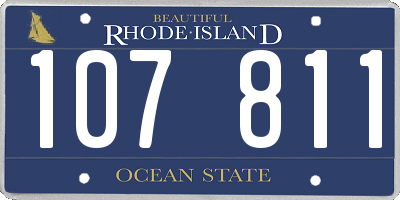 RI license plate 107811