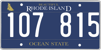 RI license plate 107815
