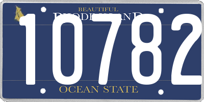 RI license plate 10782