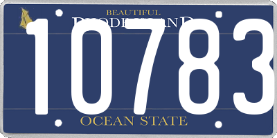 RI license plate 10783