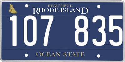 RI license plate 107835