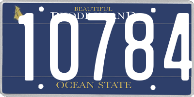 RI license plate 10784