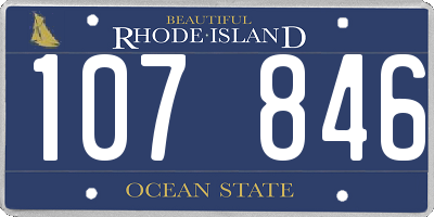 RI license plate 107846