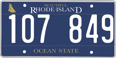 RI license plate 107849