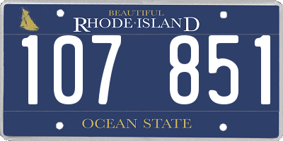 RI license plate 107851
