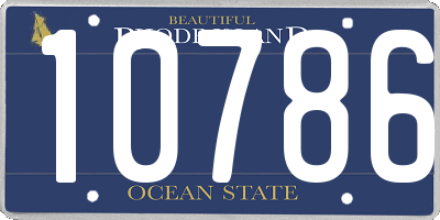 RI license plate 10786
