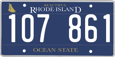 RI license plate 107861