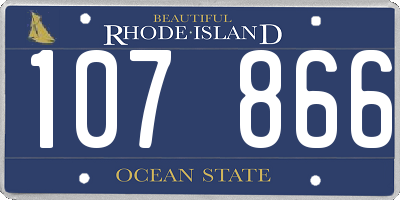 RI license plate 107866