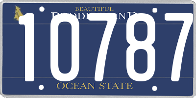 RI license plate 10787