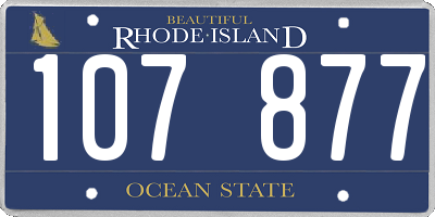 RI license plate 107877