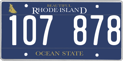 RI license plate 107878