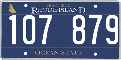 RI license plate 107879