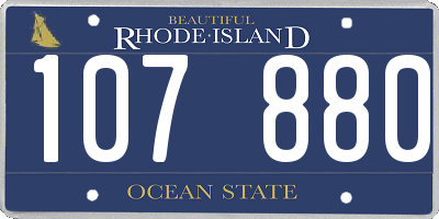RI license plate 107880